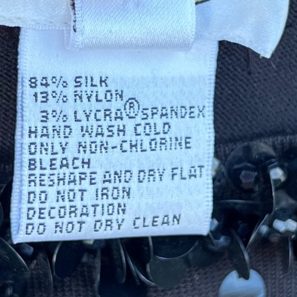 Talbot's black silk sequined sweater, Small - Picture 7 of 7